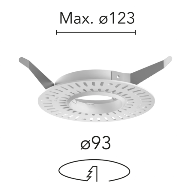 Flos Telaio di installazione senza rivestimento Ø 9,3 cm