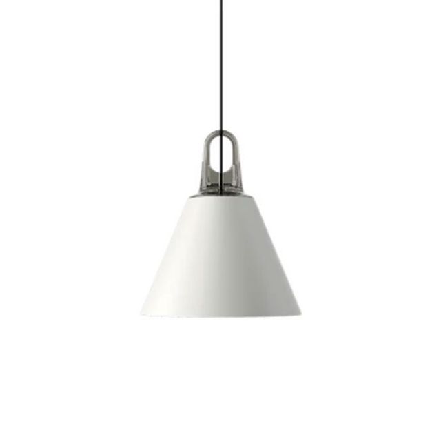 Lodes Cone Lampada a Sospensione in Metallo Bianco 1 x E27 Ø28 cm