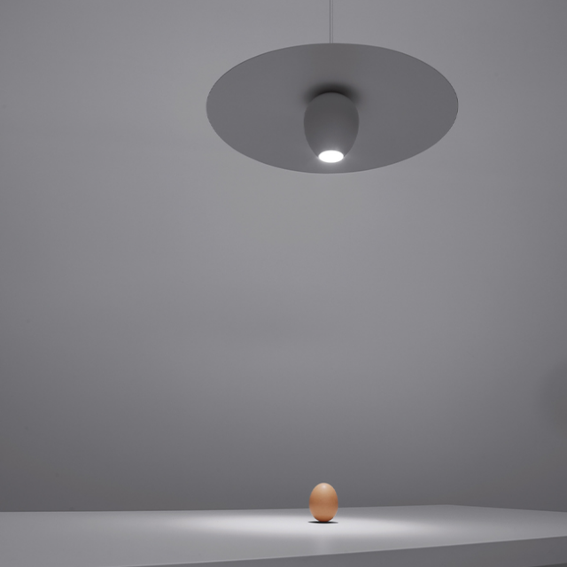 Davide Groppi Lampada a Sospensione OVONELPIATTO 1 luce 20W Ø 40 cm CON LAMPADA LED 4W 2700K 24°