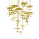 Catellani&Smith Gold Moon Chandelier Sospensione LED 35W Ø 78 cm Dimmerabile