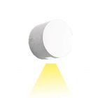 Artemide Outdoor Effetto Tondo Applique LED 1 Fascio largo 4W Ø16 cm IP65 Grigio-Bianco per Esterno e Giardino