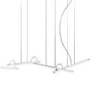 Vibia Sospensione Halo Lineal LED 48W L 204 cm