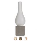 Karman Lampada da tavolo Amarcord 1 luce E27 H 38 cm Base cemento grigio tortora