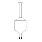 Vibia Sospensione Wireflow 0310 LED 18W L 80x80 cm Dimmerabile