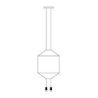 Vibia Sospensione Wireflow 0311 LED 18W L 64x64 cm Dimmerabile