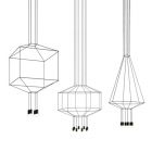 Vibia Sospensione Wireflow 0313 LED 18W L 30x30 cm Dimmerabile