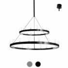 Fontana Arte Lampadario Chandelier Double 14+8 luci E14 Ø 90 cm