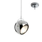 Fabbian Sospensione Beluga Steel 1 Luce E27 H 25 / 115 cm