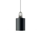 Lodes Cylinder Lampada a Sospensione in Metallo Nero 1 x E27 Ø17.5 cm