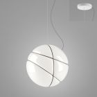 Fabbian Sospensione Armilla F50 A01 1 Luce E27 Ø 36 cm Dimmerabile Bianco 