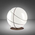 Fabbian Lampada da tavolo Armilla F50 B01 14 1 Luce E27 Ø 36 cm Bianco/Bruniti