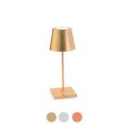 Poldina Mini Pro Metal Lampada da tavolo ricaricabile LED H 30 cm con dimmer By Zafferano