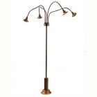 Aldo Bernardi Lampada da terra per Esterni e Giardino Soir1 4 luci LED H 130 cm